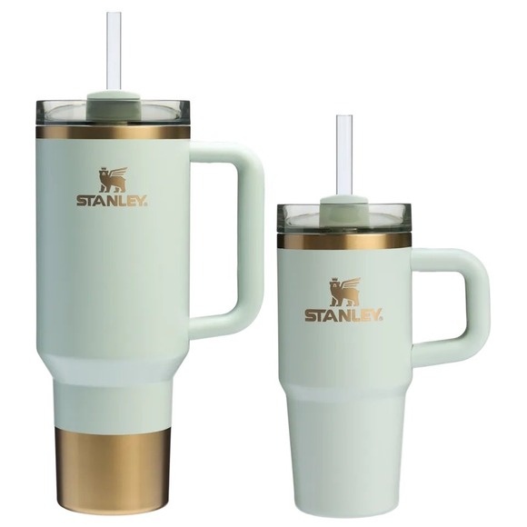 Stanley Other - NEW Stanley Holiday Quencher H2.0 Gilded Celadon Mommy & Me Tumbler Set Rare